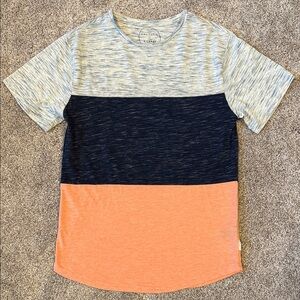 Trendy Kids Colorblock Tee - Gray, Navy, and Orange